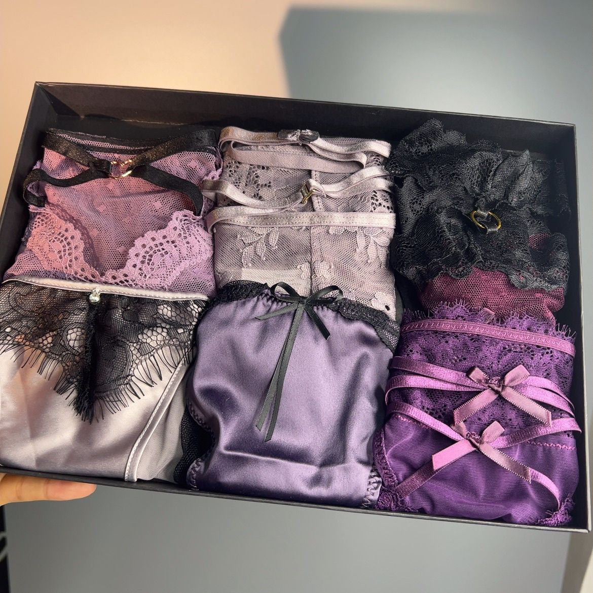 Purple Phantom (customized) Gift Box Cheeky Panty In Lace（08）