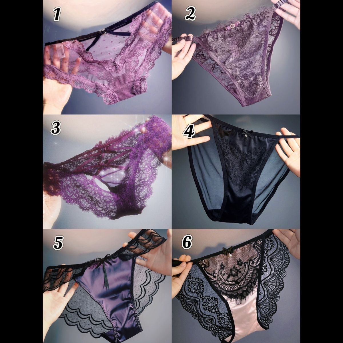 Purple Phantom (customized) Gift Box Cheeky Panty In Lace（06）