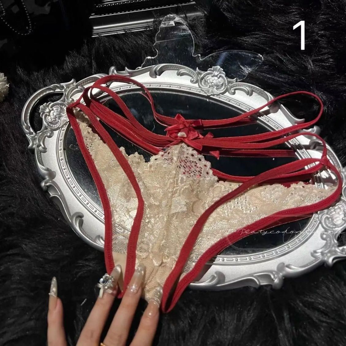 Red Phantom (customized) Gift Box Cheeky Panty In Lace（04）