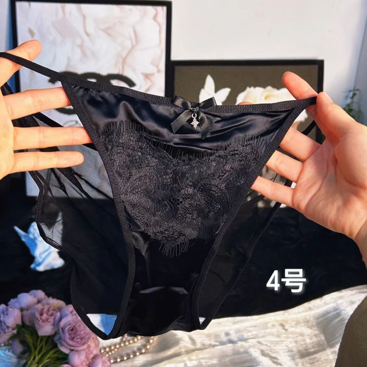 Purple Phantom (customized) Gift Box Cheeky Panty In Lace（03）