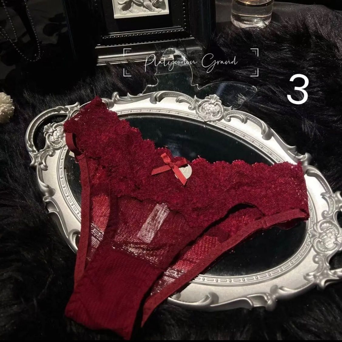Red Phantom (customized) Gift Box Cheeky Panty In Lace（04）
