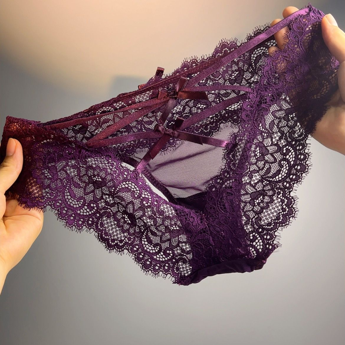Purple Phantom (customized) Gift Box Cheeky Panty In Lace（08）